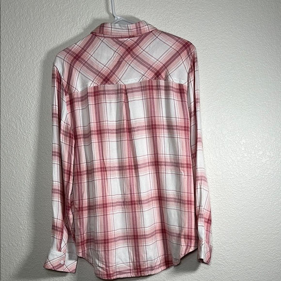 NWOT Rails Pink and White Plaid Shirt Medium - Picture 5 of 5